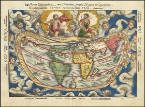 1553 kaart - Charta Cosmographica, Cum Ventorum Propria Natura et Operatione