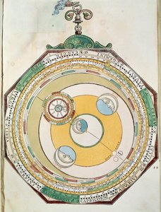 Tabel van bewegingen van de Maan in relatie tot de Zon, uit Astronomicum Caesareum