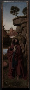 Sint Jan de Doper in een landschap, ca. 1445 door Petrus Christus