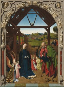 De Geboorte, circa 1450 door Petrus Christus