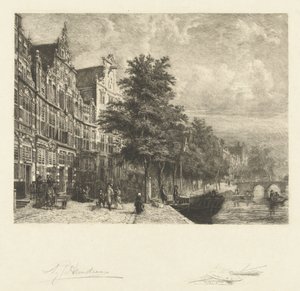Gezicht op de Herengracht door Petrus Johannes Arendzen