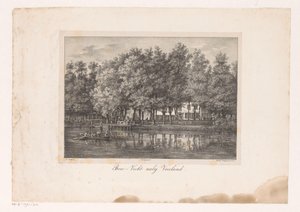Gezicht op buitenplaats Breevecht door Petrus Josephus Lutgers