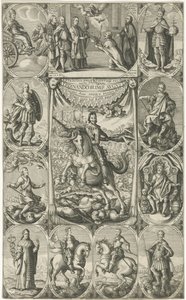Allegorische voorstelling van keizer Ferdinand III door Petrus Rucholle