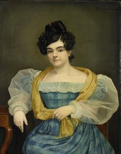 Portret van Adriana Johanna van Wijck, echtgenote van Johannes Ploos van Amstel