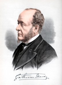 Gathorne Hardy, 1e graaf van Cranbrook, Britse conservatieve politicus, ca. 1890 door Petter and Galpin Cassell