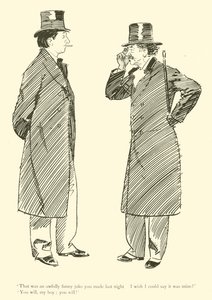 Cartoon door Phil May, uit de jaren 1890