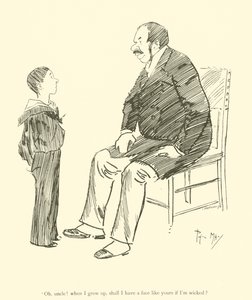 Cartoon door Phil May, uit de jaren 1890