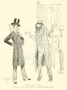 Cartoon door Phil May, uit de jaren 1890