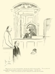 Cartoon door Phil May, uit de jaren 1890 door Phil May