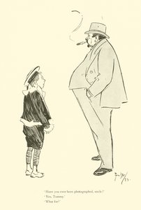 Cartoon door Phil May, uit de jaren 1890 door Phil May