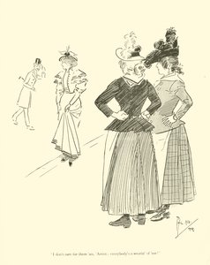 Cartoon door Phil May, uit de jaren 1890 (litho) door Phil May