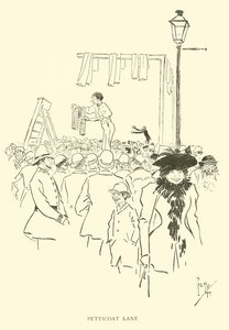 Cartoon door Phil May, uit de jaren 1890