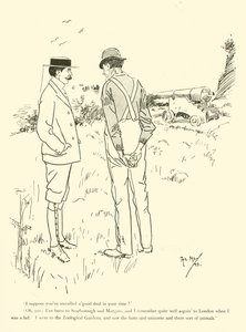 Cartoon door Phil May, uit de jaren 1890 door Phil May