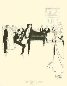Cartoon door Phil May, uit de jaren 1890 (litho)