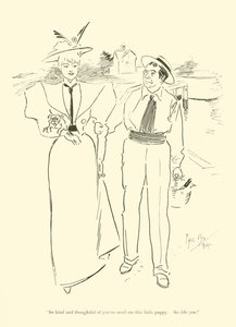 Cartoon door Phil May, uit de jaren 1890 door Phil May