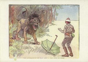 De superioriteit van de mens, Act I, de leeuw thuis door Phil May