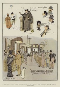 Westerse manieren, eerste indrukken van New York, de Hoffman House Saloon door Phil May