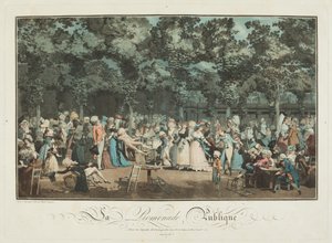 De openbare promenade door Philibert Louis Debucourt