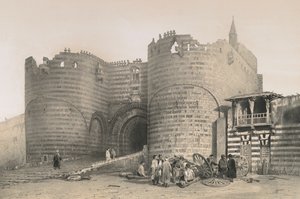 Poort van de Citadel van Saladin door Philibert Joseph Girault de Prangey