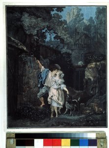 Afscheid in de ochtend door Philibert Louis Debucourt