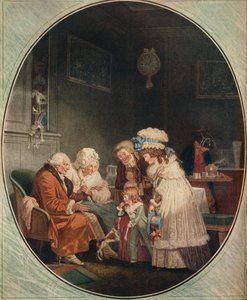 Le Compliment ou La Matinee Du Jour De Lan, 1887, 1916 door Philibert Louis Debucourt