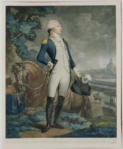 Portret van de Markies de La Fayette (1757-1834) commandant van de Nationale Garde, 1790