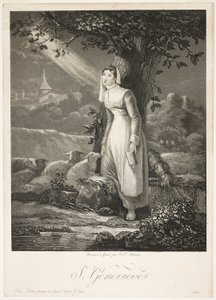 Sint Genevieve door Philibert Louis Debucourt