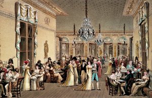 De Grote Salon van Café Frascati. Lithografie door Philibert-Louis Debucourt door Philibert Louis Debucourt
