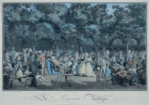 De openbare promenade door Philibert Louis Debucourt