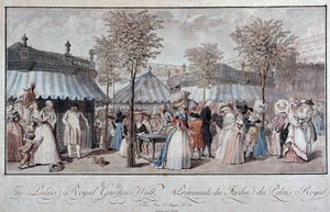 Wandeling door de Koninklijke Paleistuin door Philibert Louis Debucourt