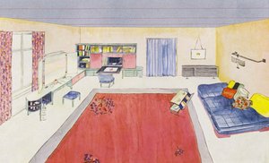 Interieurs uit de jaren 1930: Kleed- en woonkamer voor dame