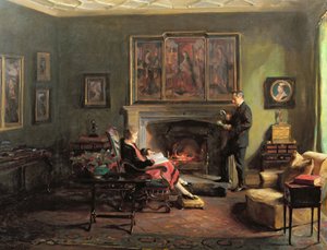 Interieur met burggraaf en burggravin Lee van Fareham