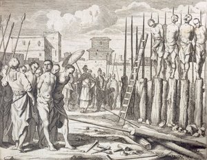 De Spietsing van Enkele Rebellen, Straf: Bloedbad door Spietsing, pub. 1672 door Philip Baldaeus