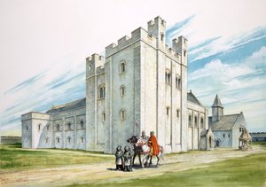 De Centrale Gebouwen, Sherborne Oud Kasteel, Dorset door Philip Corke