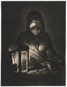 De oestervrouw, 1769 door Philip Dawe