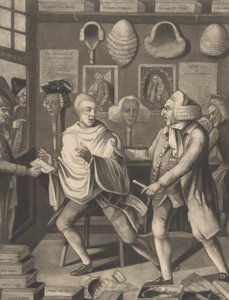 De patriotische kapper van New York, of de kapitein in het schuim, 14 februari 1775