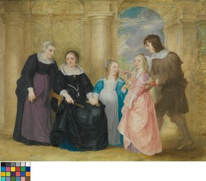 Portret van een familie door Philip Fruytiers
