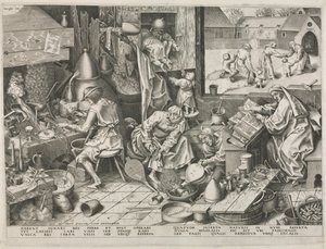 Alchemist door Philip Galle