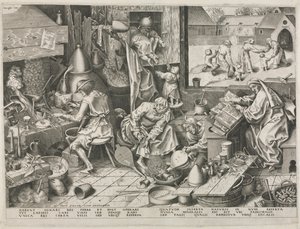 Alchemist door Philip Galle