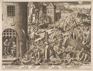 Hoop Spes uit de serie Deugden, 1559-60 door Philip Galle