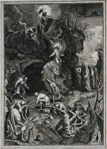 De opstanding van Christus, ca. 1562 door Philip Galle