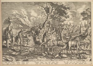 De triomf van de tijd door Philip Galle