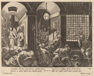 Sint Petrus Bevrijd uit de Gevangenis door een Engel