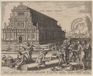 De Tempel van Diana in Efeze door Philip Galle, after Maerten van Heemskerck