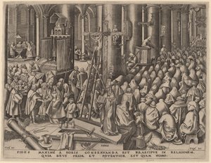 Geloof door Philip Galle after Pieter Bruegel the Elder