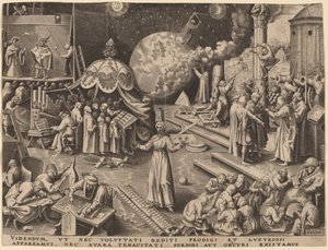 Matigheid door Philip Galle after Pieter Bruegel the Elder