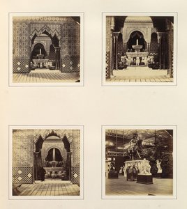 Alhambra en Hof van de Leeuwen, uitzicht in zuidelijk transept, ca. 1859 door Philip Henry Delamotte.