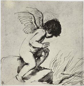Anoniem, Een Cupido door Philip Henry Delamotte