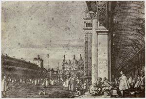 Canaletto, Piazza di San Marco door Philip Henry Delamotte