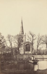 Kerk vanaf een Rivieroever door Philip Henry Delamotte